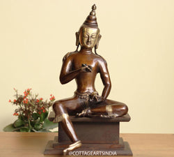 Brass Buddha Vajra Sattva Wooden Stand