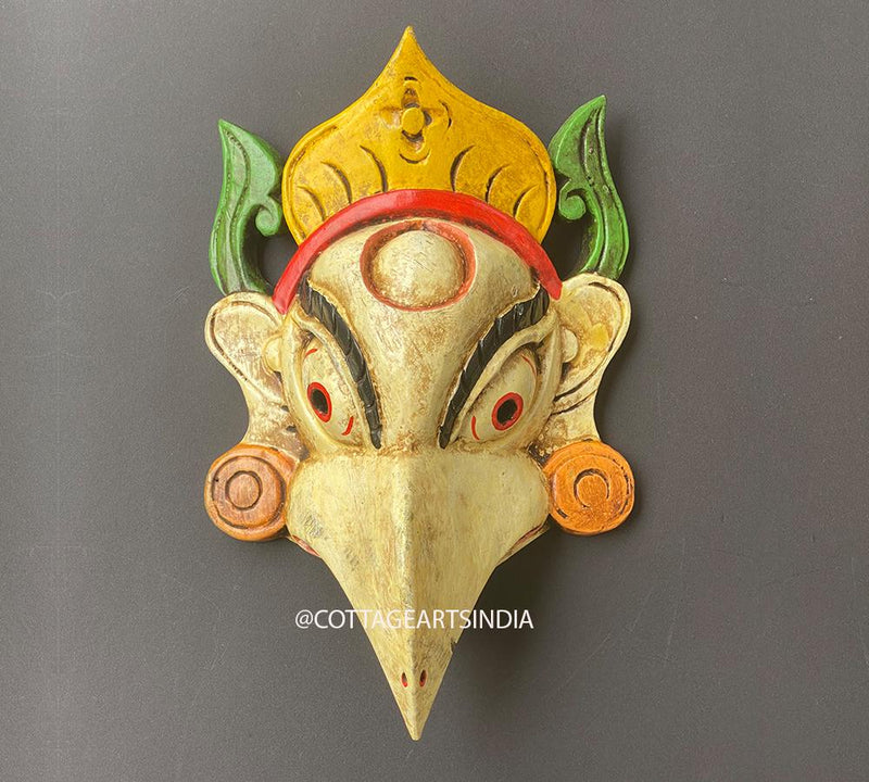 Wooden Garuda Wall Mask 12"