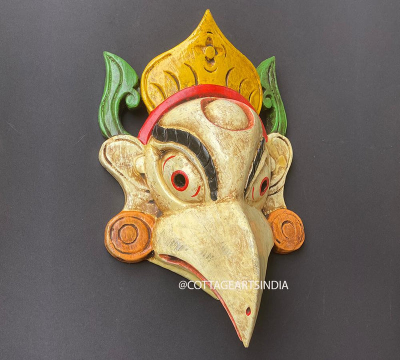 Wooden Garuda Wall Mask 12"