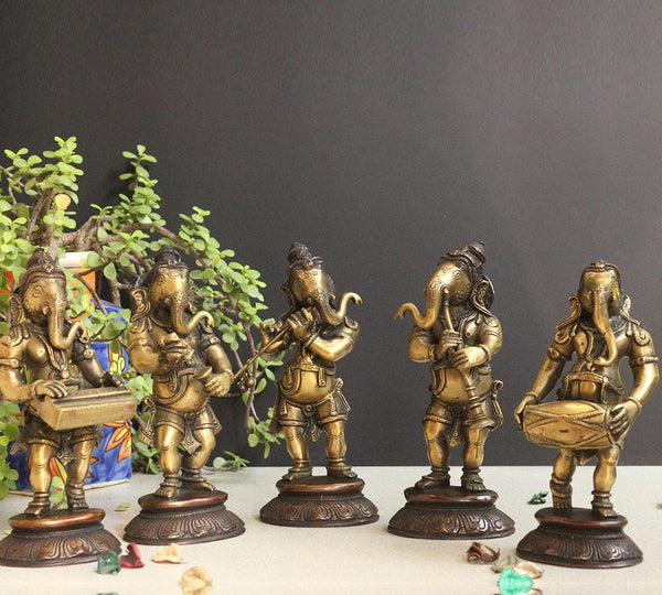 Brass Musical Ganesha