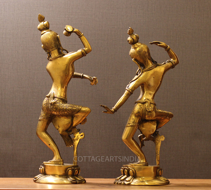 Brass Shiva Parvati Dancing