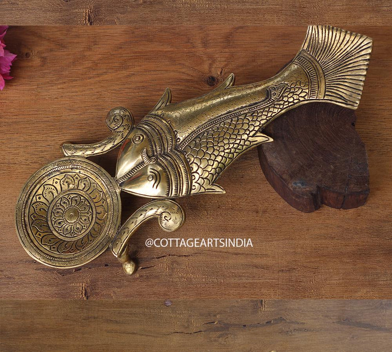 Brass Pooja Spoon Fish design