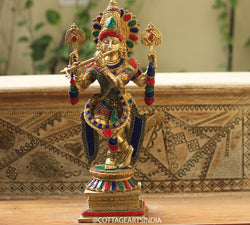 Brass Stonework Krishna