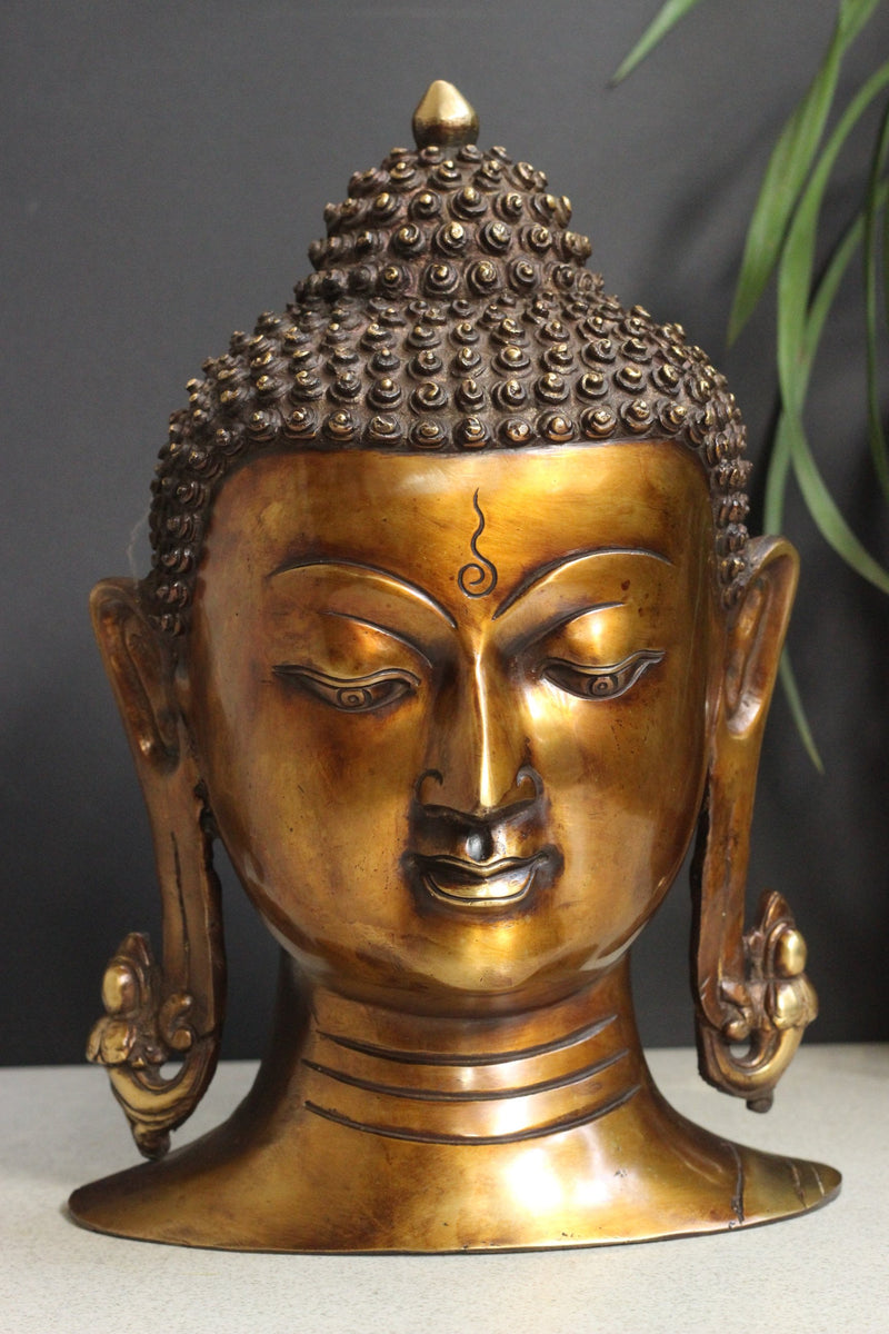 Brass Buddha Face Mask Dual Color