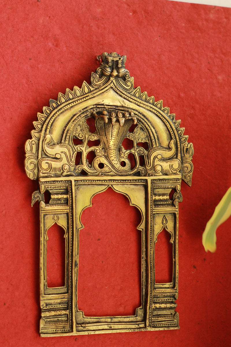 Brass Prabhawali Kirtimukha and Snake
