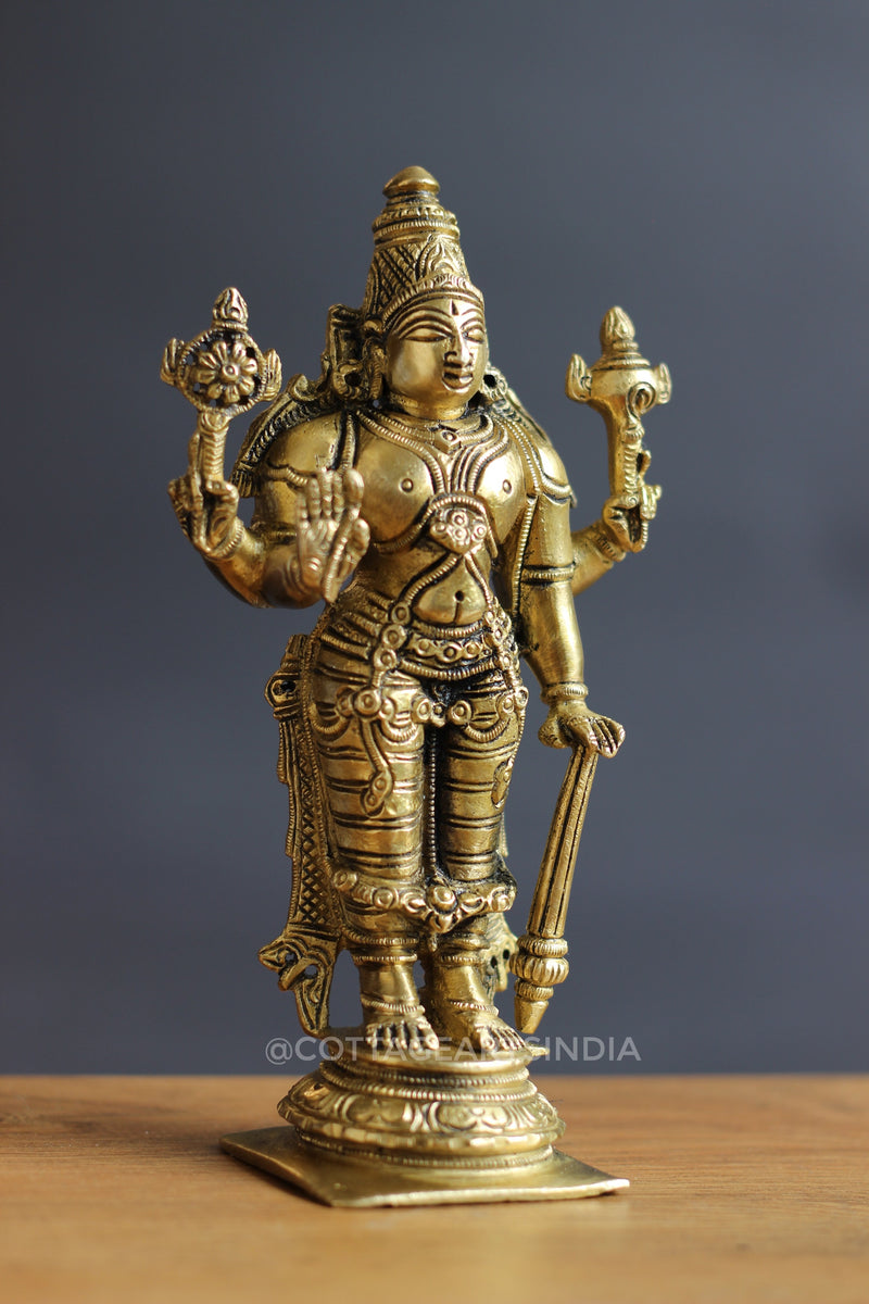 Brass Vishnu Standing 7''