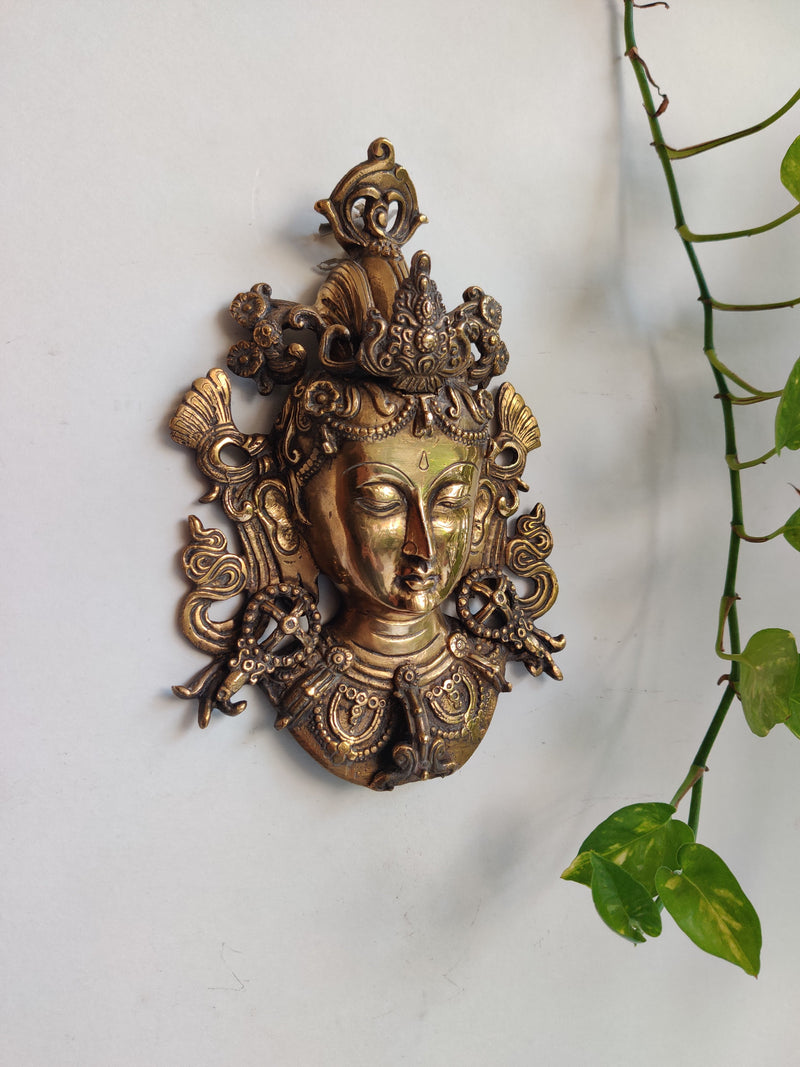 Wall Hanging Brass Tara Mask