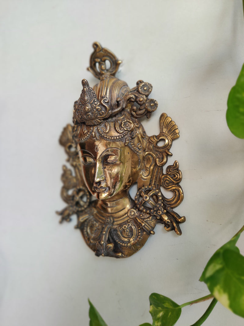Wall Hanging Brass Tara Mask