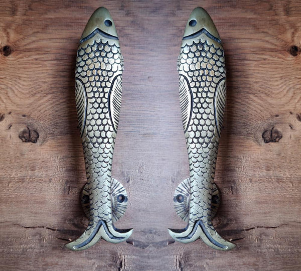 Brass Fish Door Handle (PAIR)