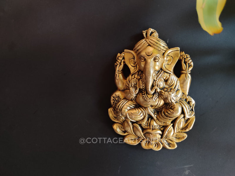 Brass Ganesha Wall Decor