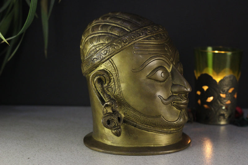 Brass Shiva Mukhlingam Face 5.5''