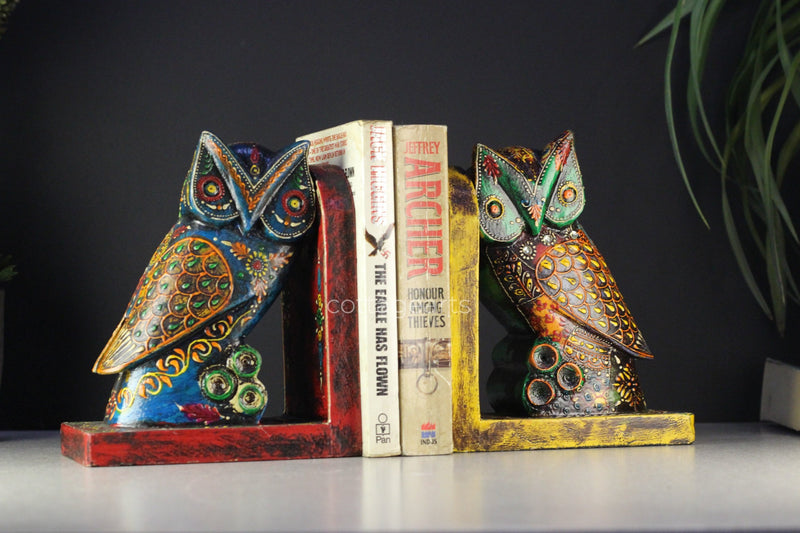 Wooden Book-Ends, Owl