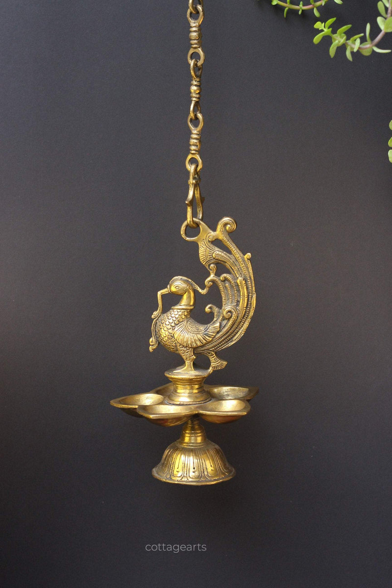 Brass Annapakshi Lamp 10"