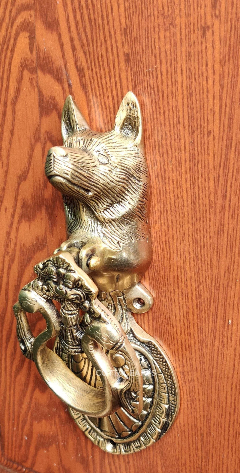 Brass Dog Door Knocker